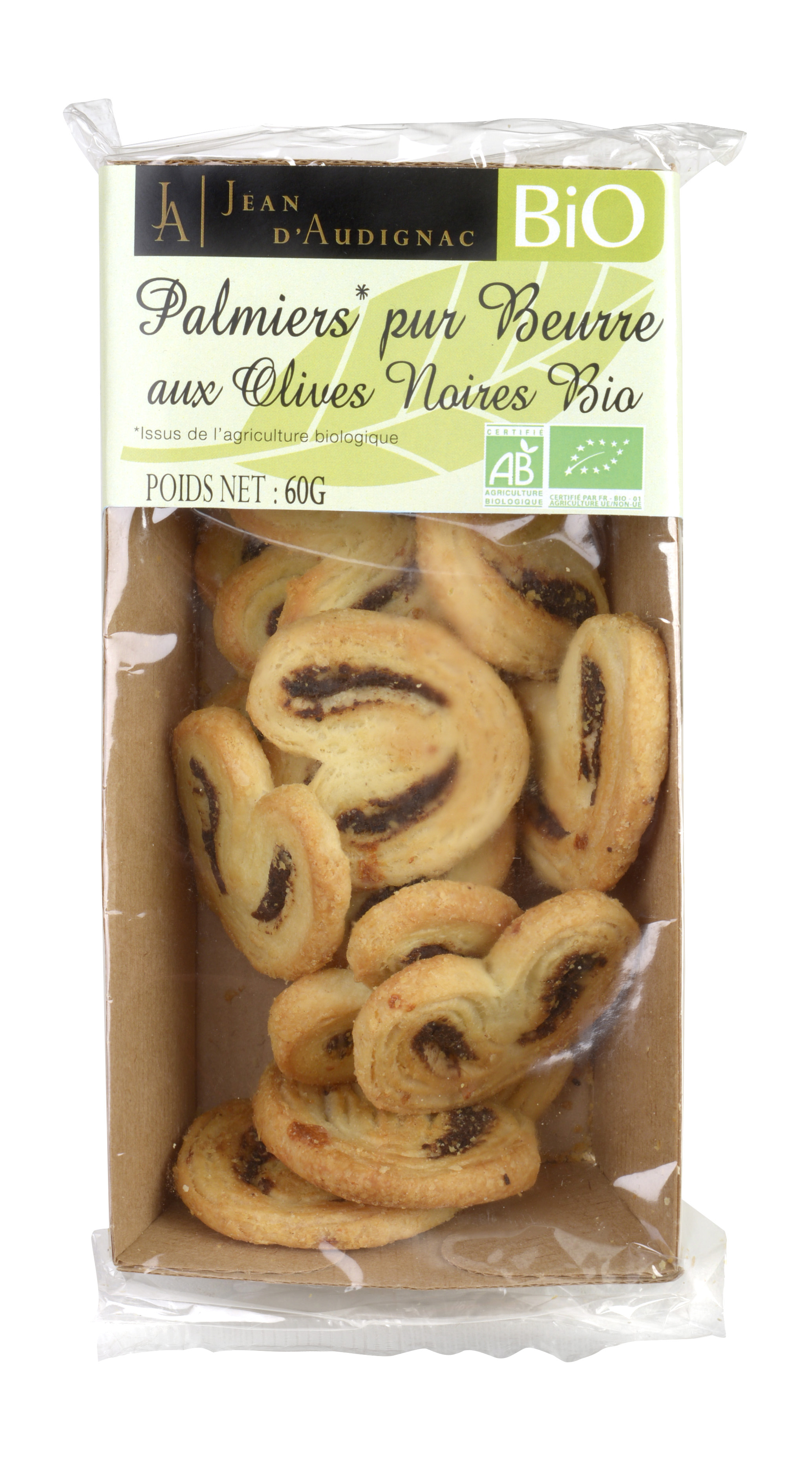 ORGANIC PUR BUTTER OLIVE PALMIERS