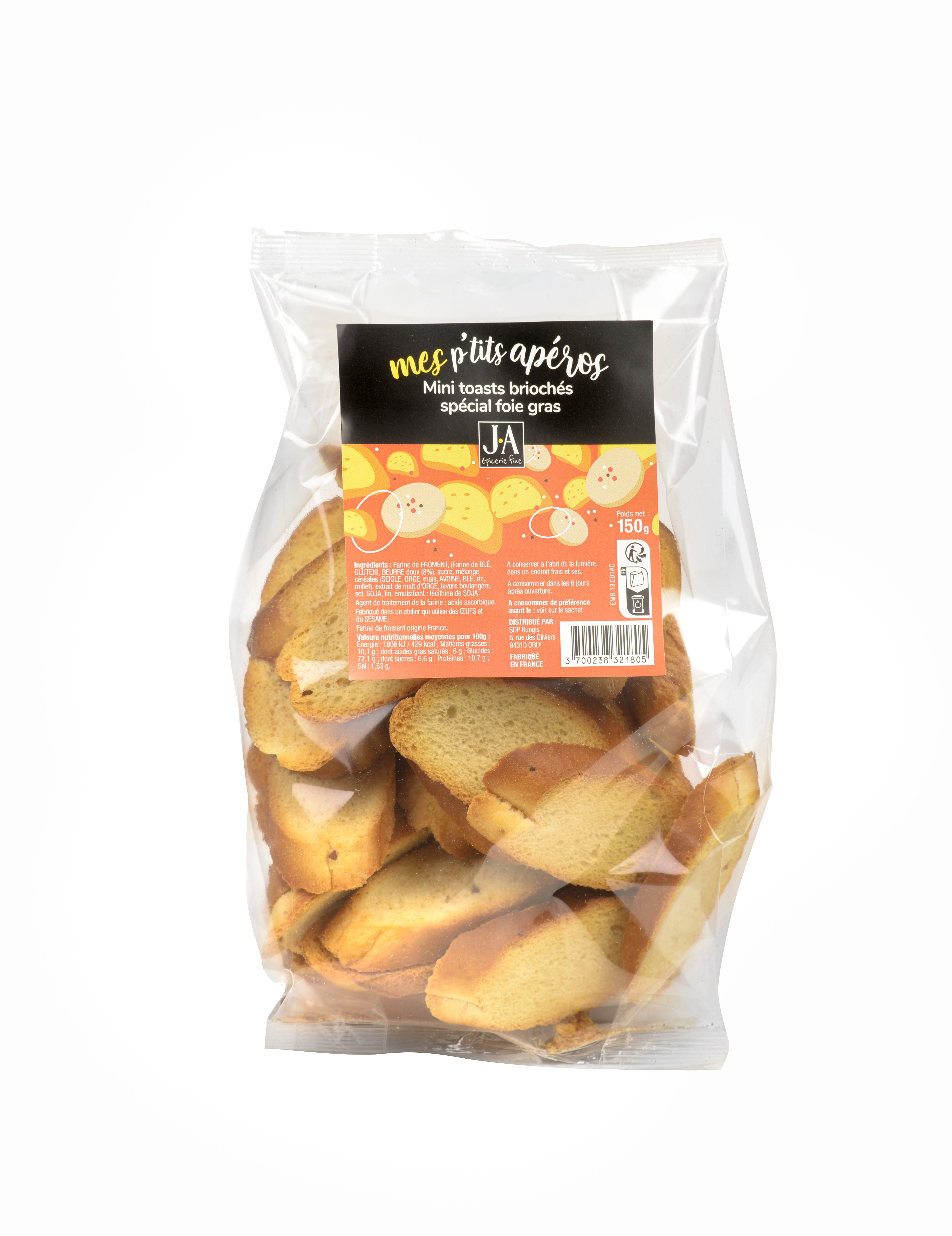 BRIOCHE MINI TOASTS FOR FOIE GRAS 