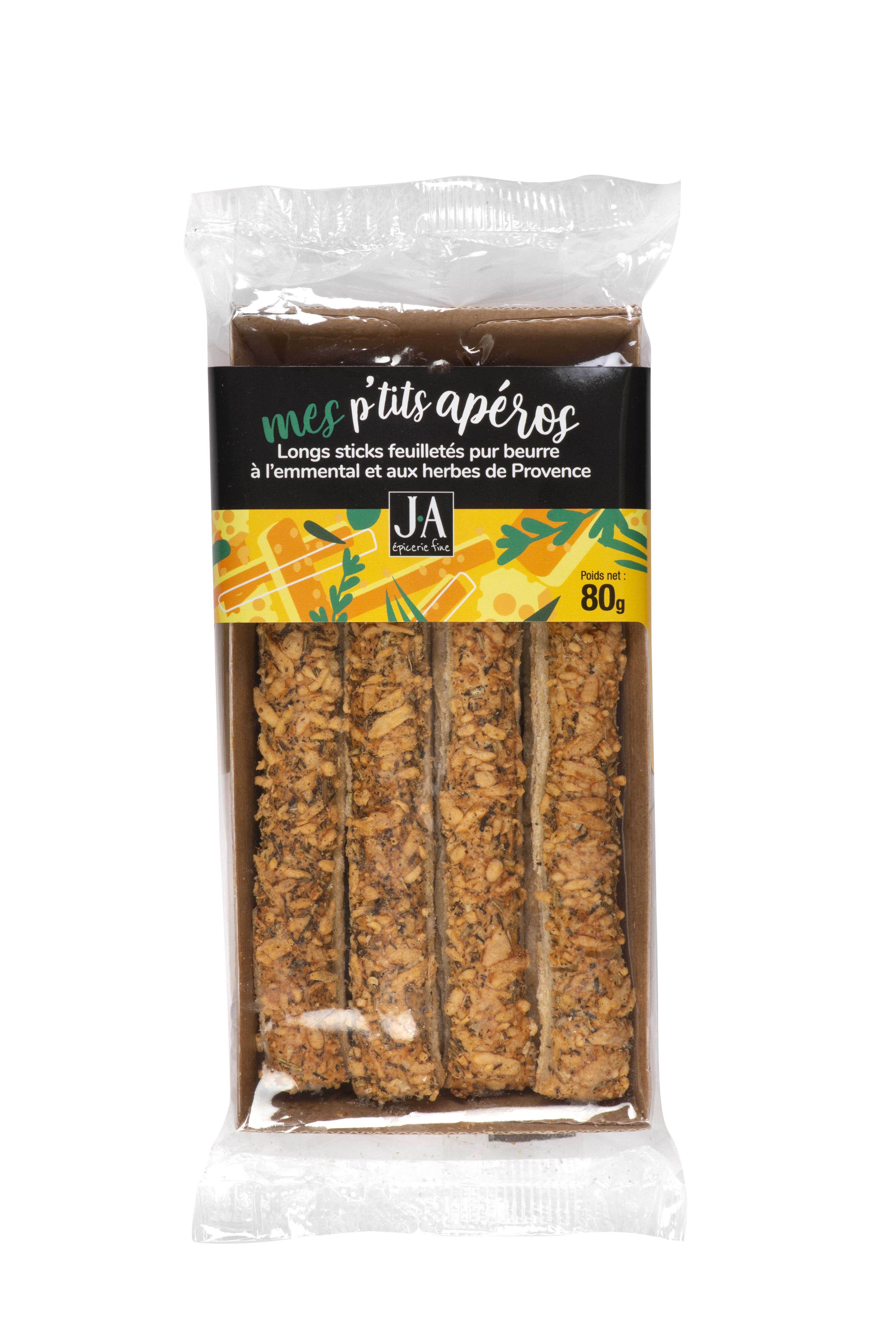 PUFF LONG STICKS WITH TOMATOE, PEPPER AND SEEDS
