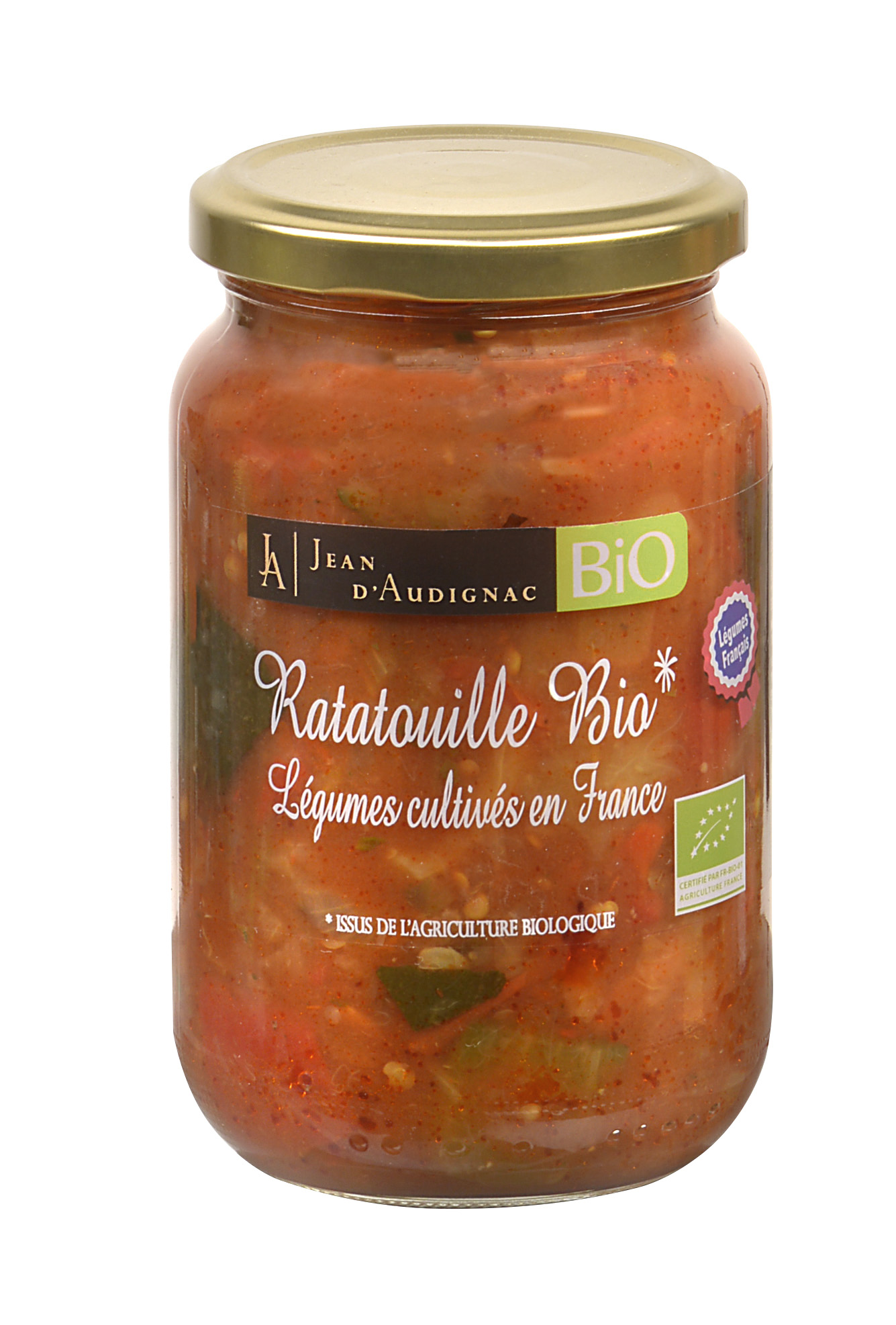 ORGANIC RATATOUILLE WITH VEGETABLES CULTIVATED IN FRANCE 