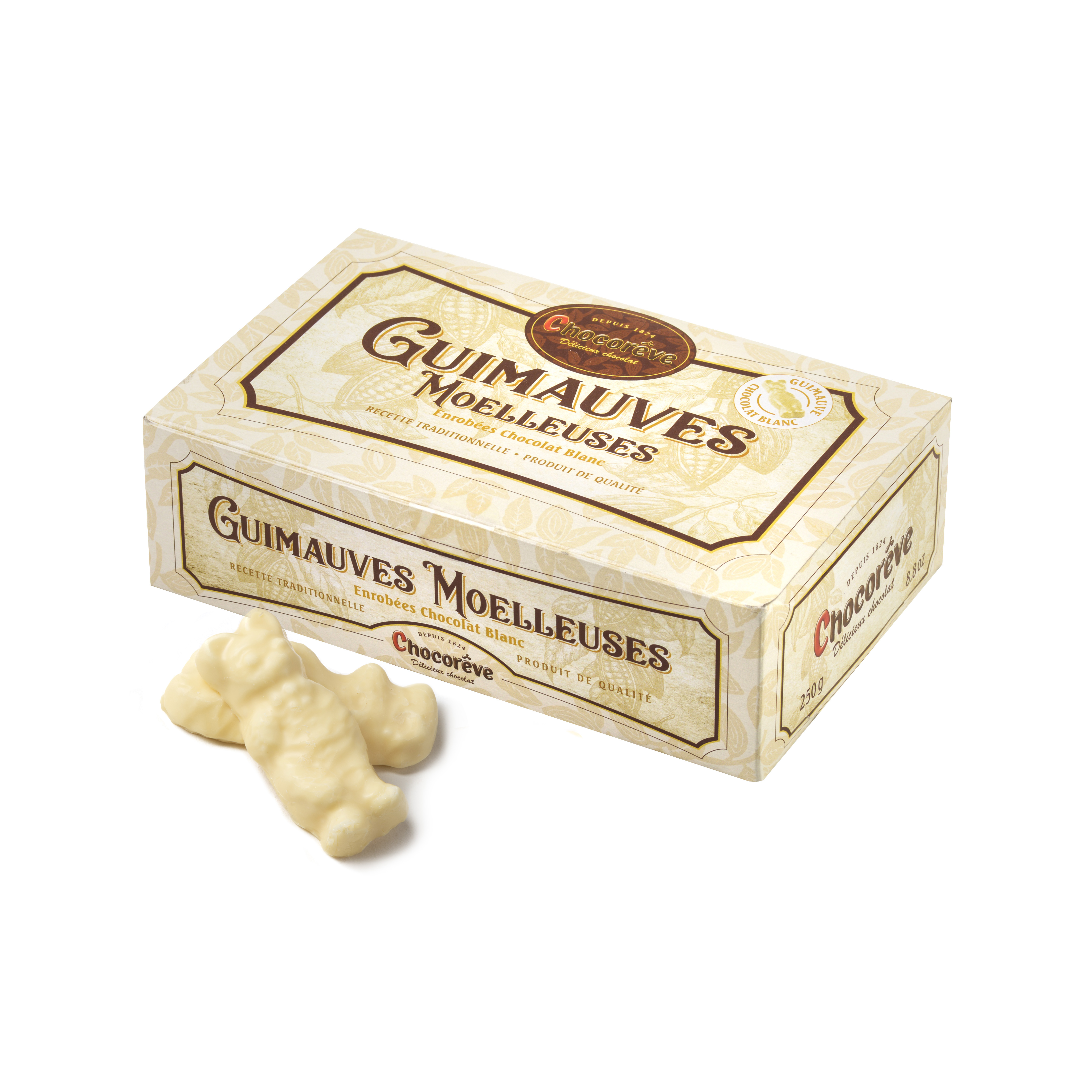 BOX OF WHITE CHOCOLATE MARSHMALLOW TEDDY BEARS 