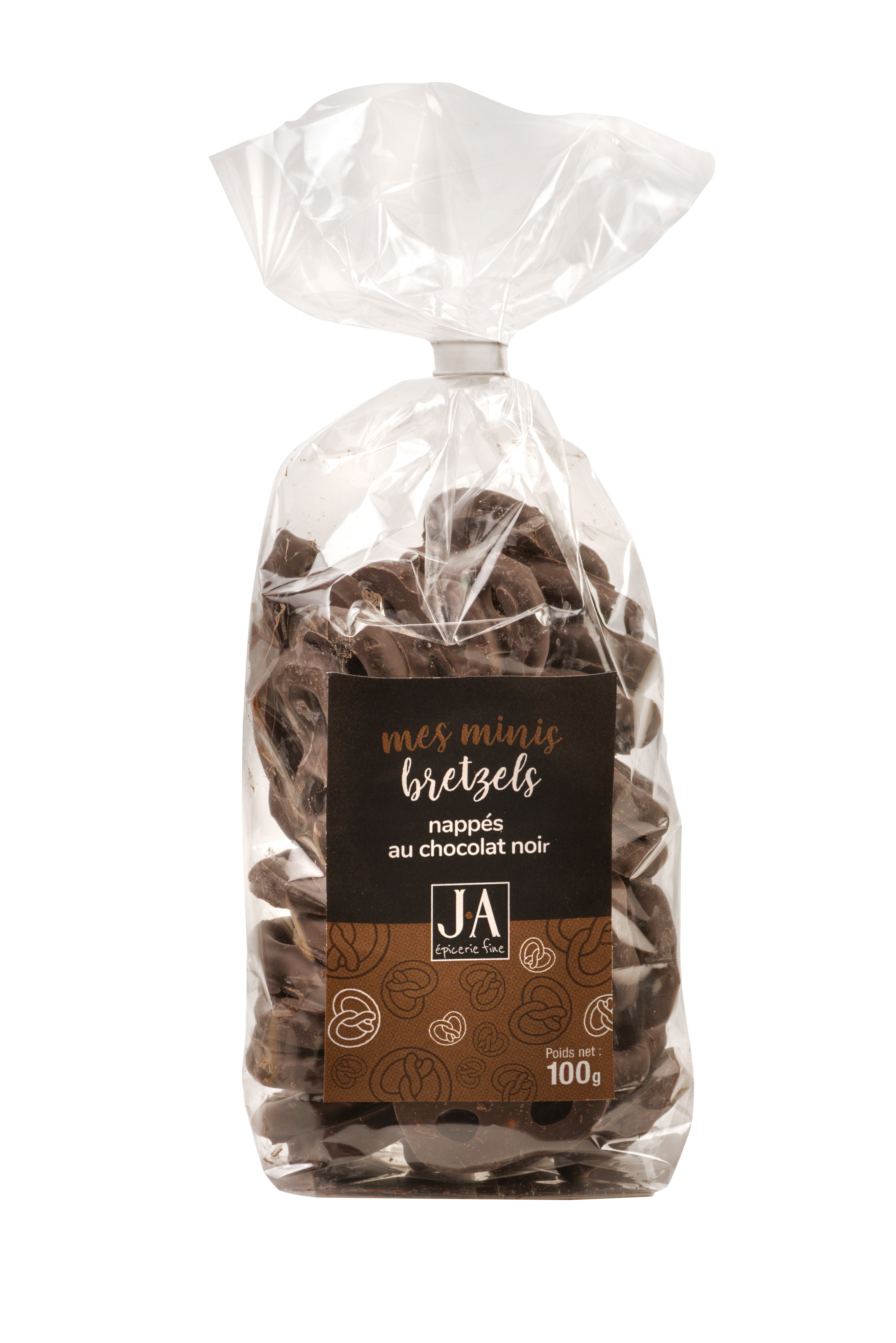 DARK CHOCOLATE MINI PRETZELS