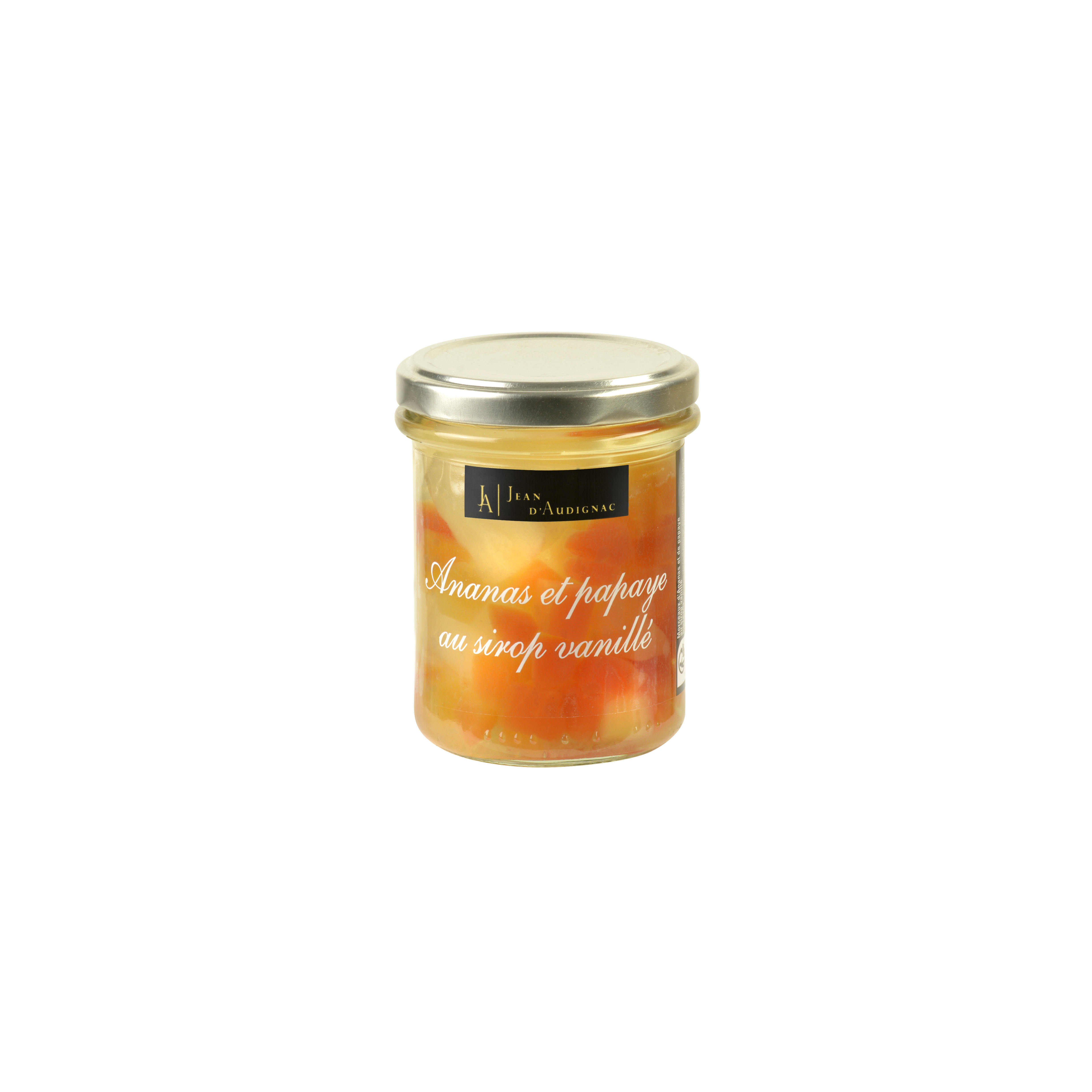 PINEAPPLE AND PAPAYA WITH VANILLA SYRUP