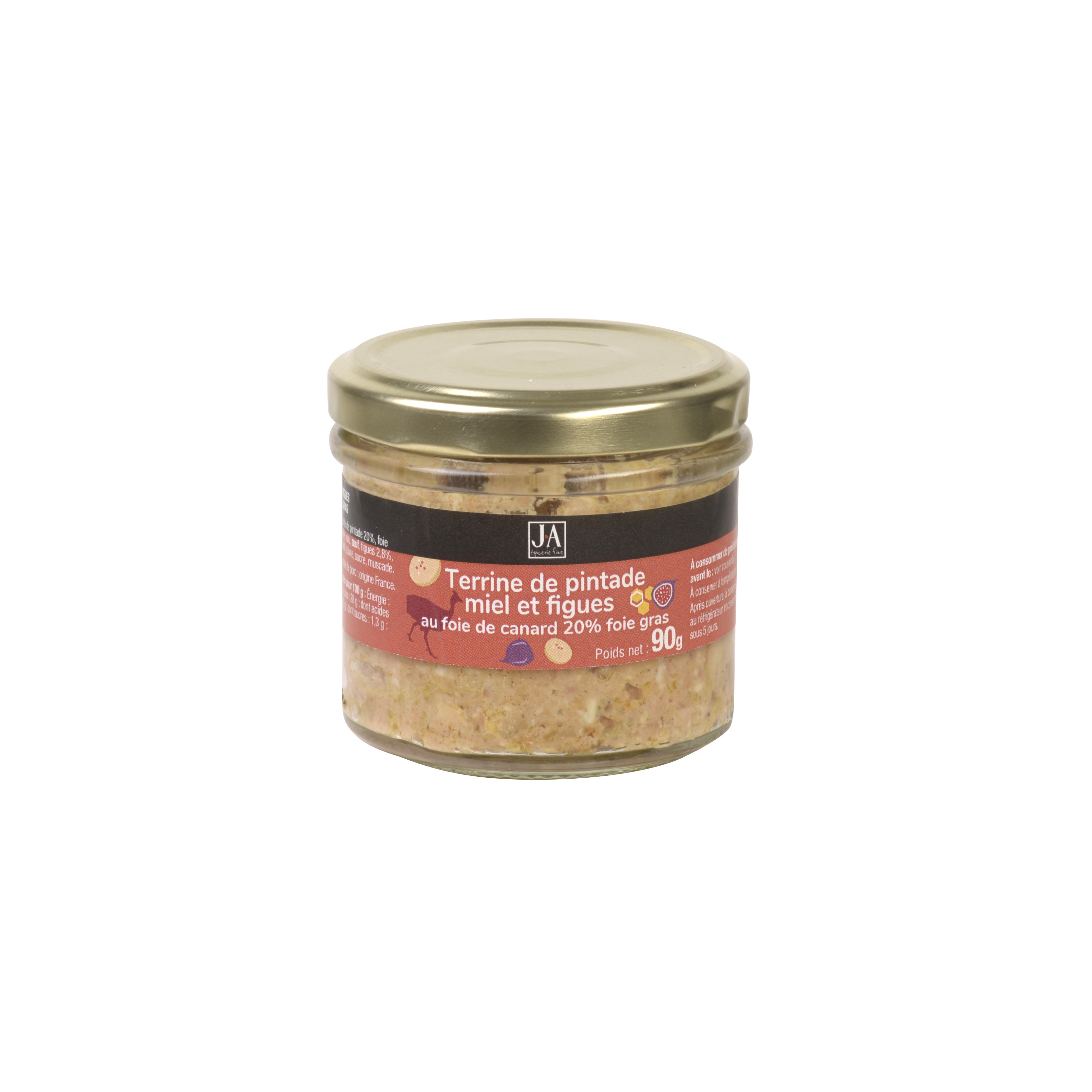 TERRINE OF GUINEA FOWL HONEY AND FIGS WITH DUCK LIVER 20% FOIE GRAS