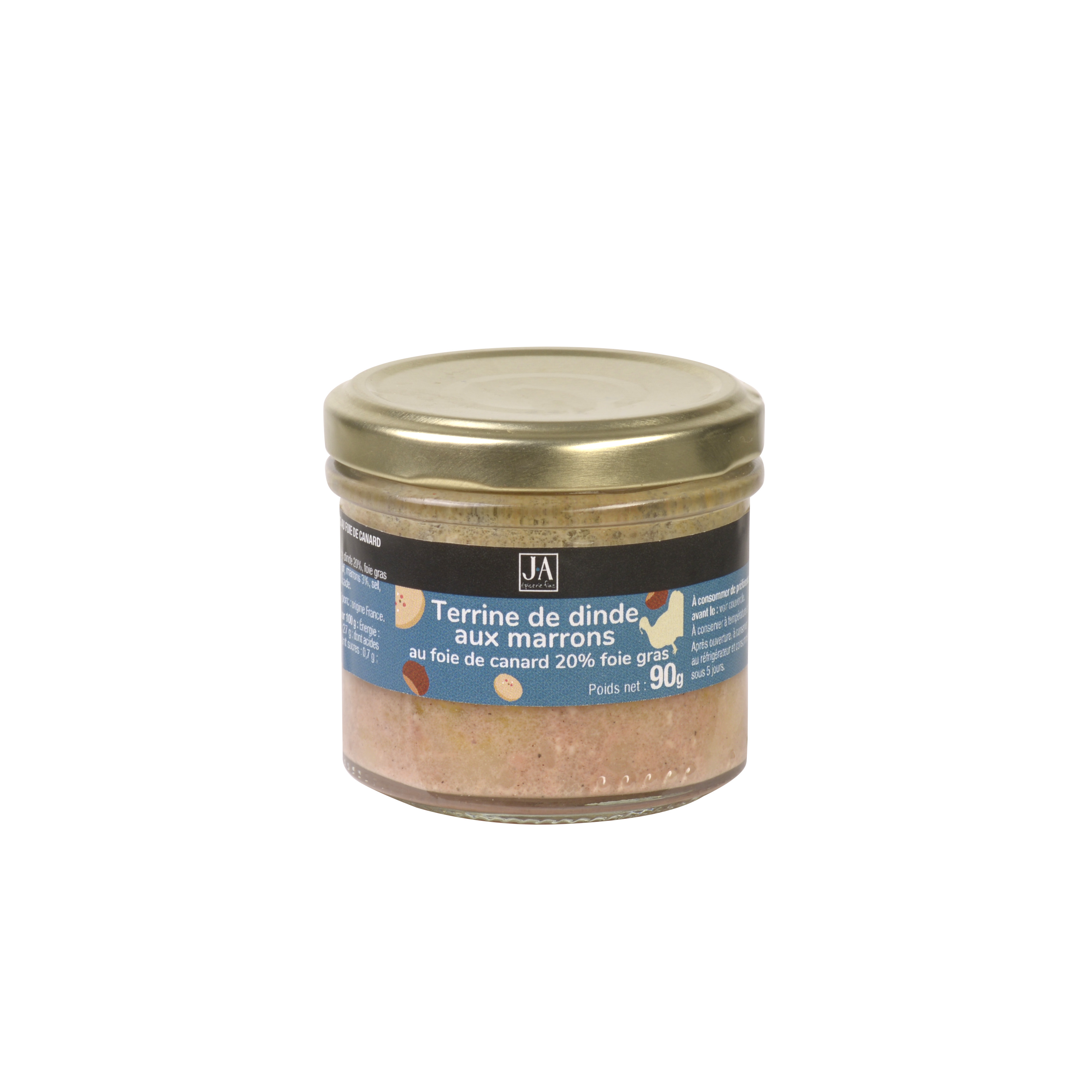 TERRINE TURKEY WITH CHESTNUTS AND DUCK LIVER 20% FOIE GRAS