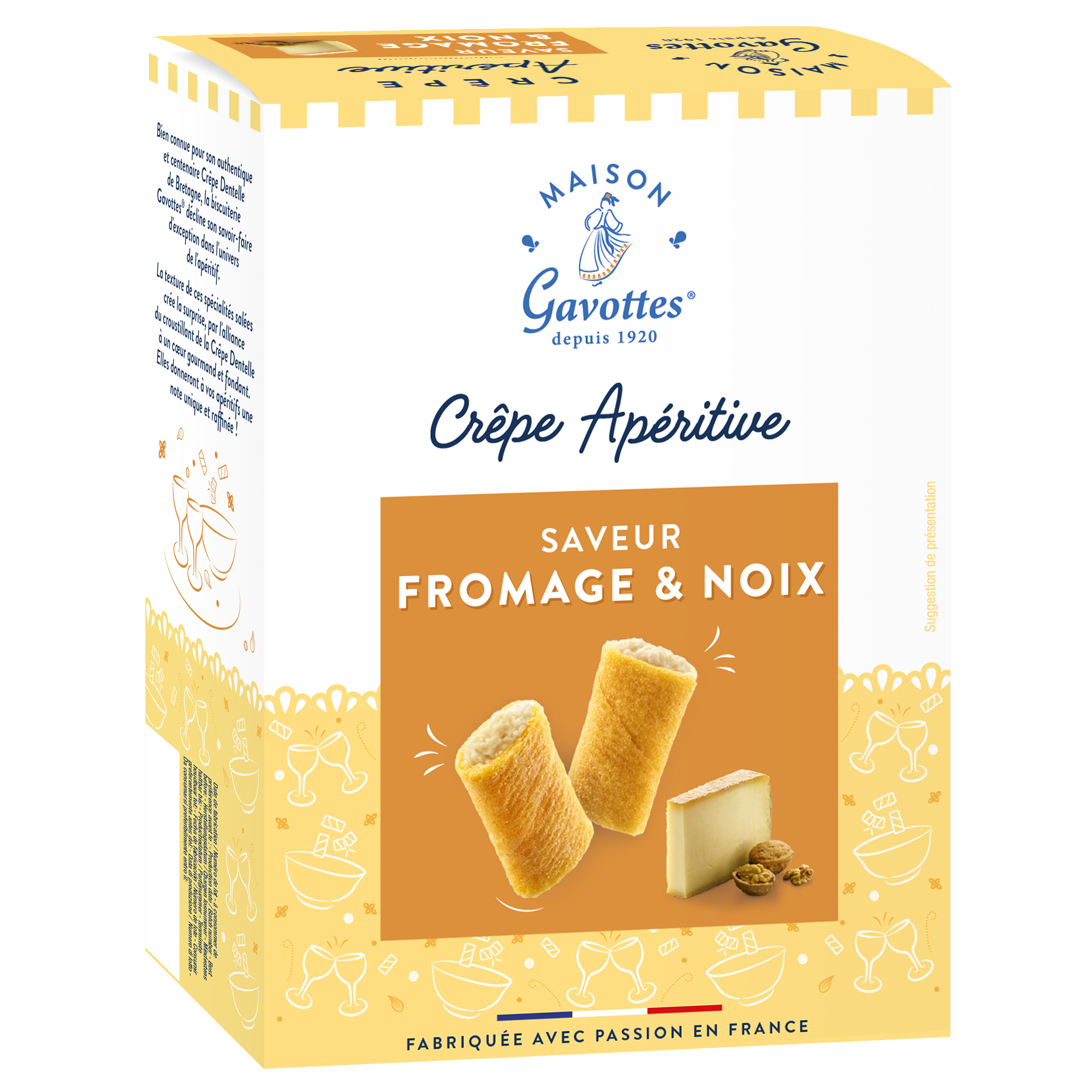 APERITIF CREPE CHEESE & NUTS FLAVOUR