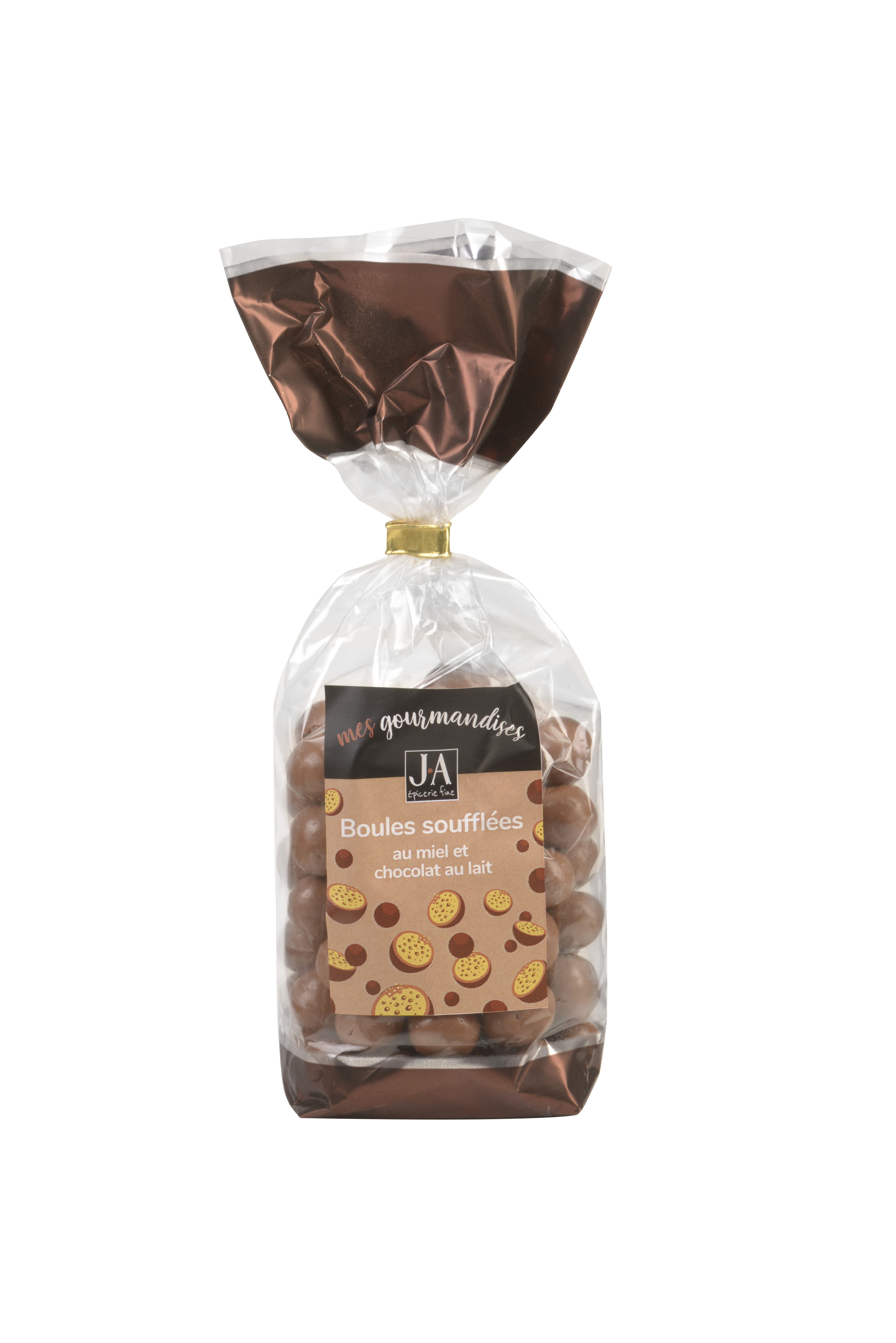 HONEY PUFF BALLS ENROBEES CHOCOLATE MILK