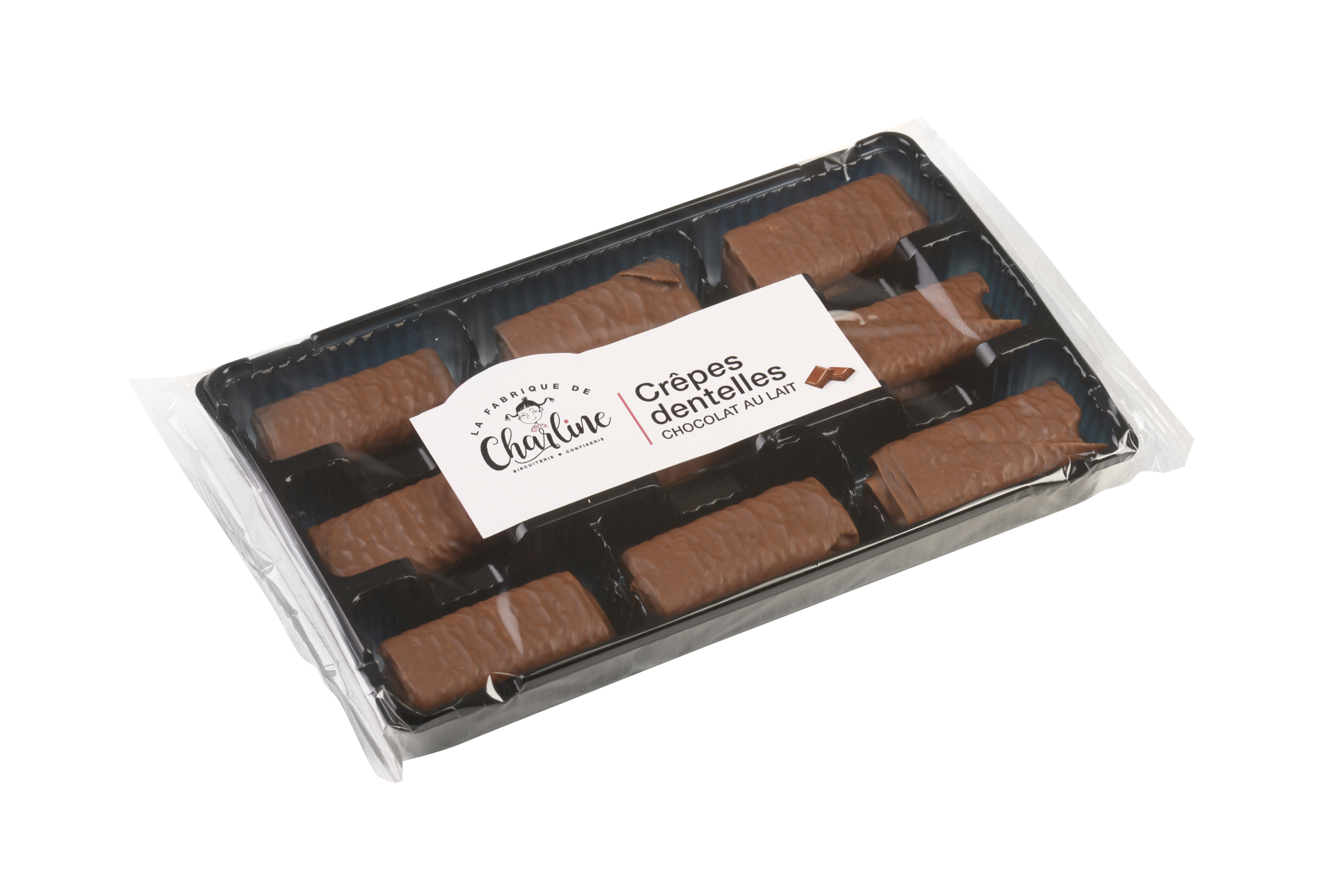 CREPES FEUILLETES TOPPED WITH MILK CHOCOLATE