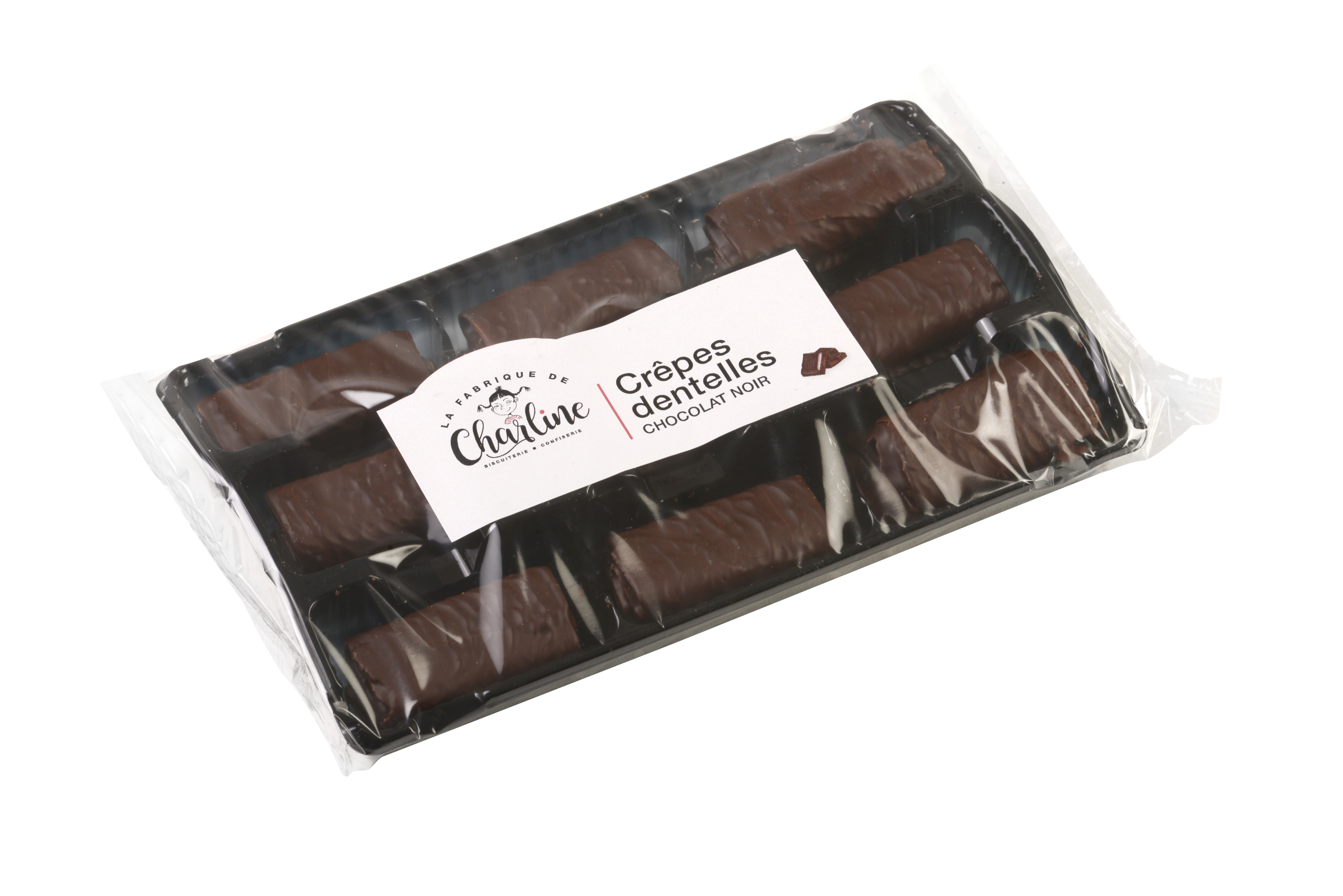 CREPES FEUILLETES TOPPED WITH DARK CHOCOLATE