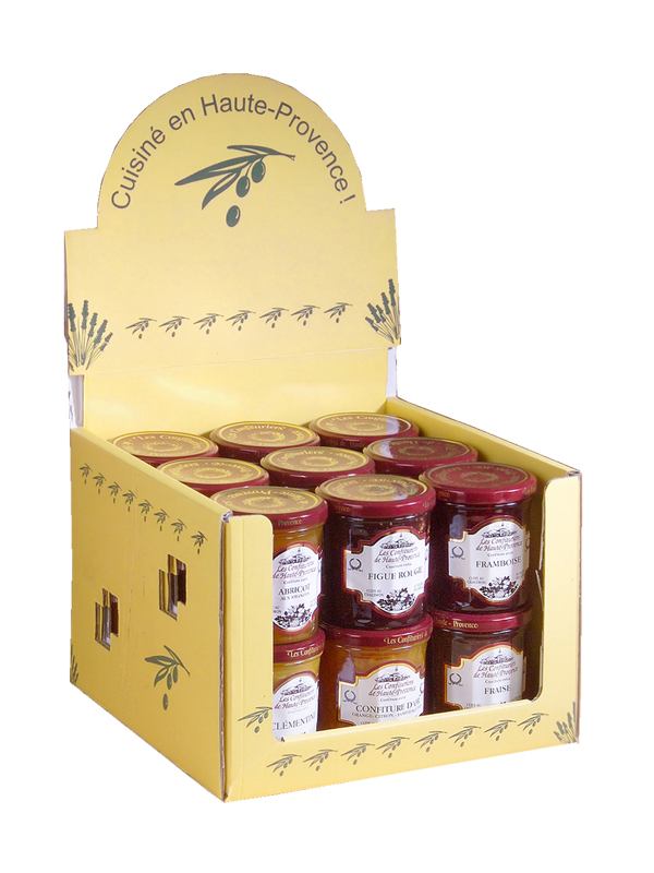 JAM DISPLAY  CLEMENTINE, STRAWBERRY, RED FIG, CITRUS, RASPBERRY, APRICOT