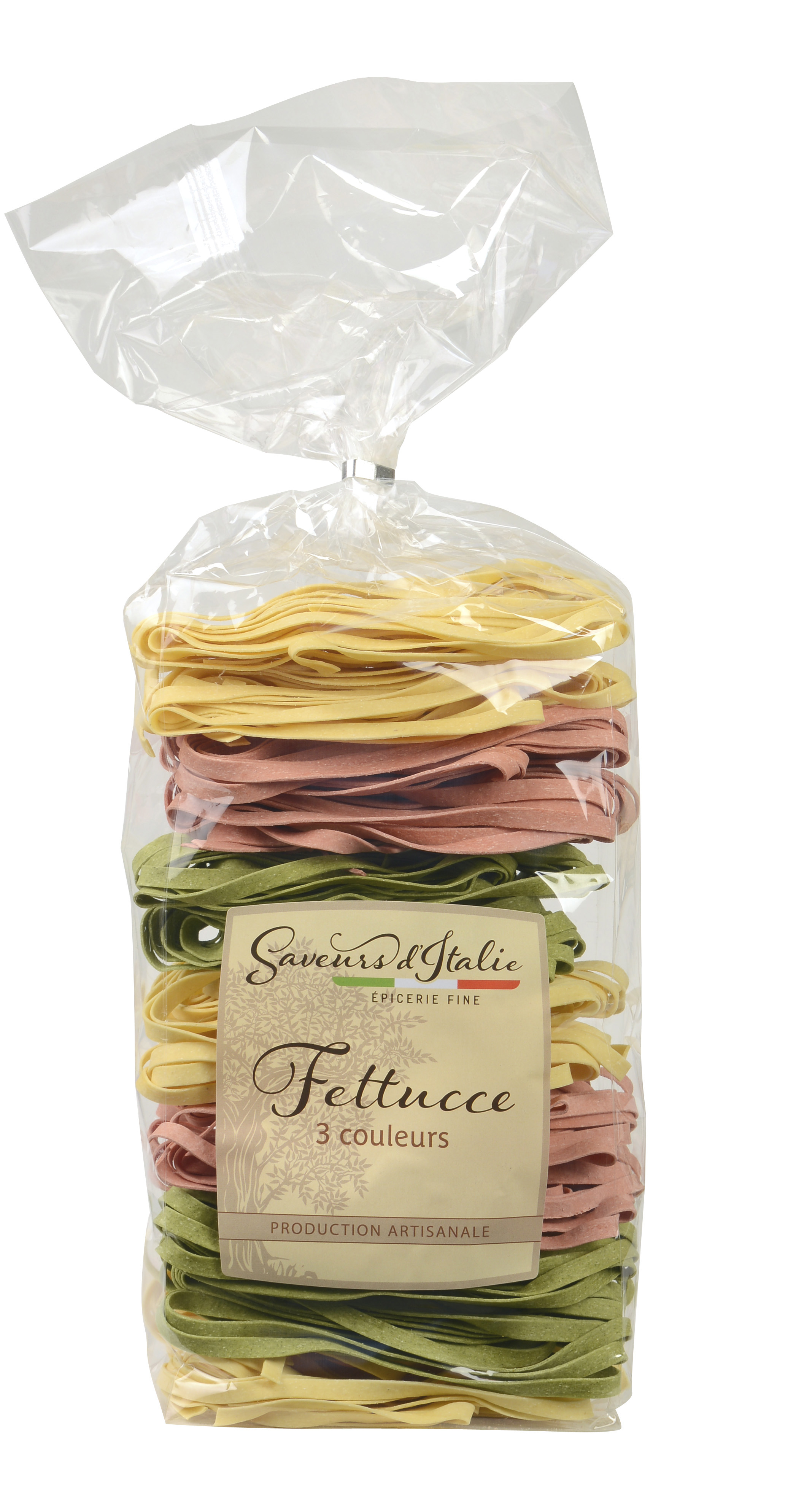 FETTUCCE 3 COLORS WITH EGGS (NATURE, SPINACH, TOMATO)