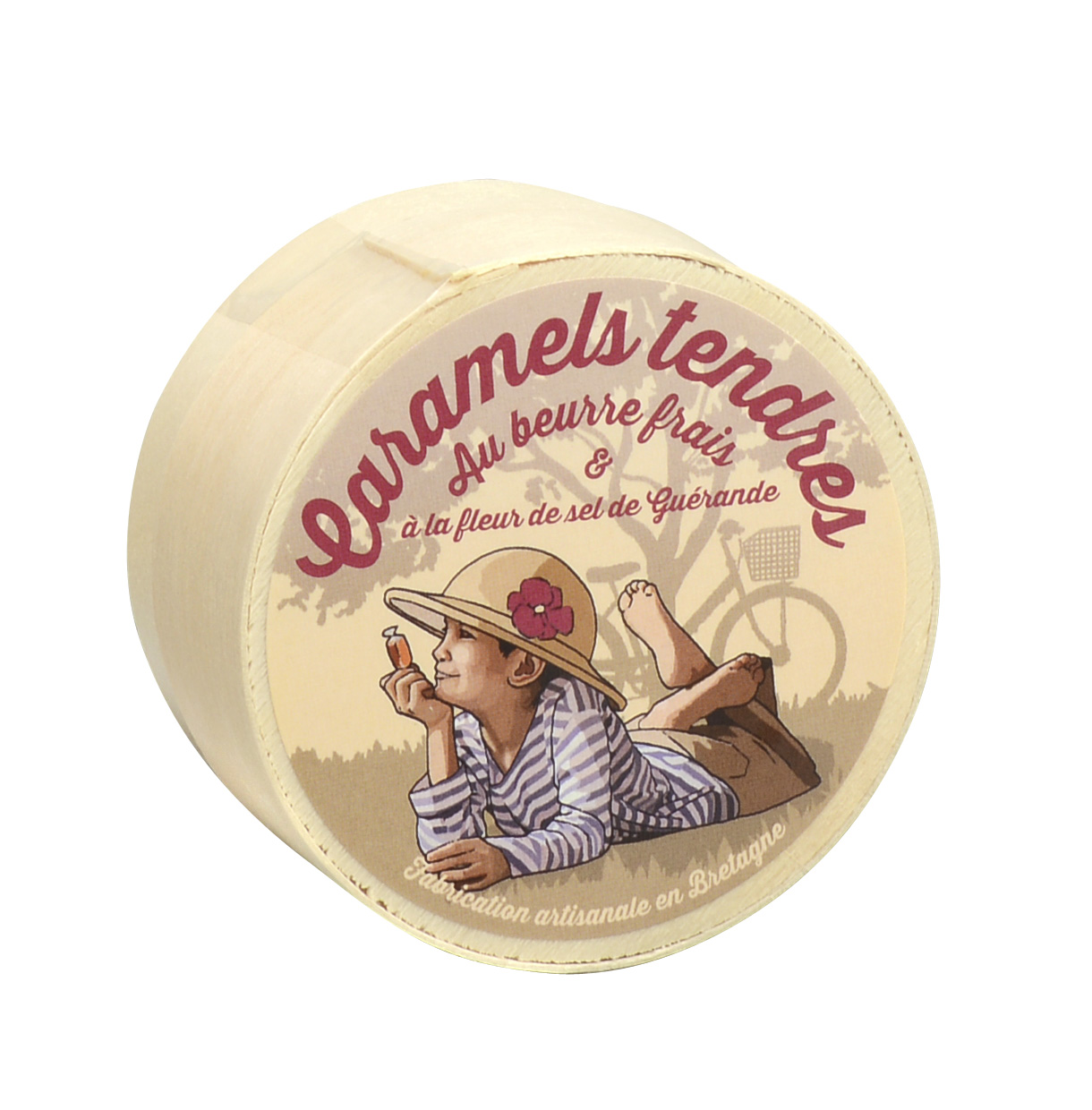 SMALL WOOD BOX WITH SALTED BUTTER CARAMEL