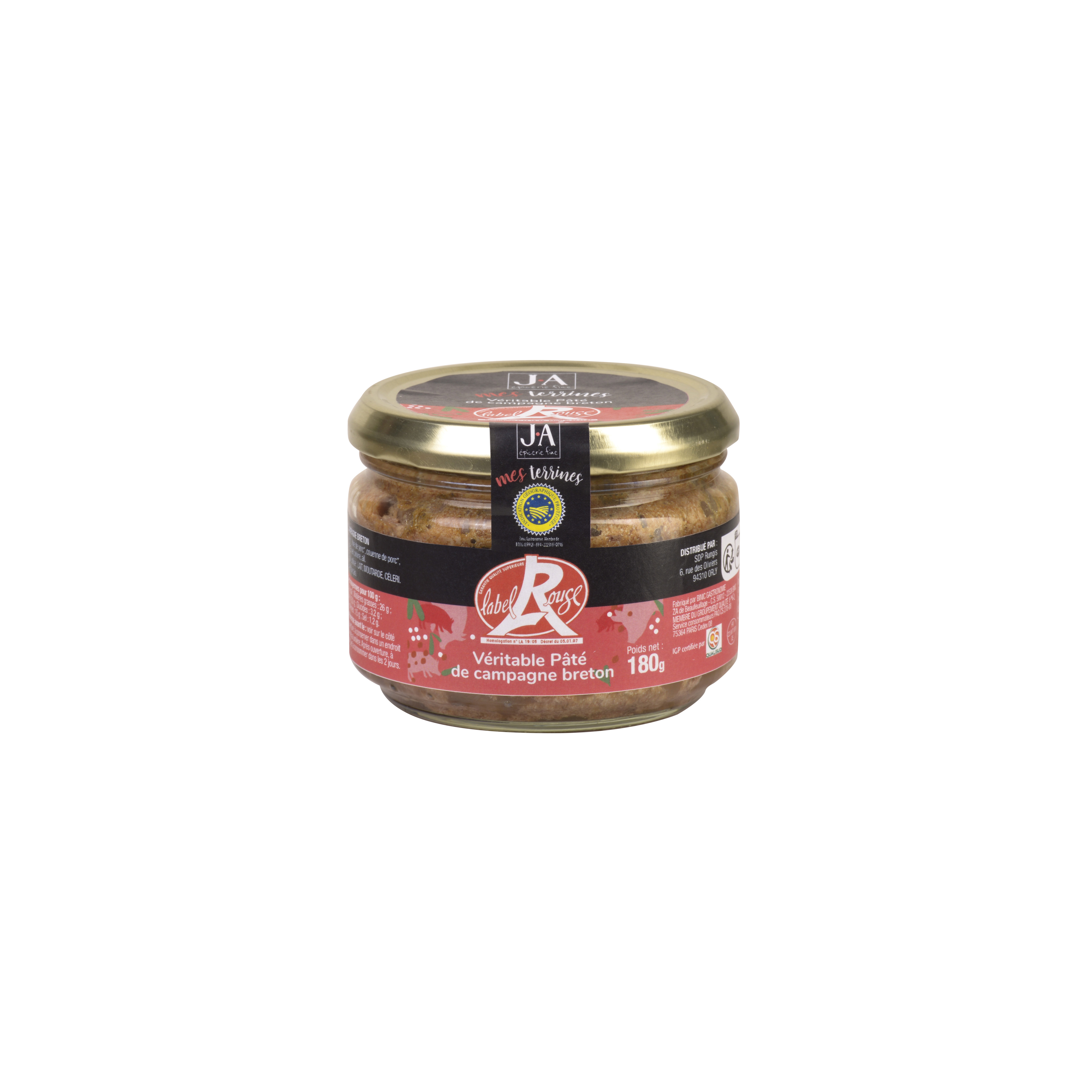 TRUE CAMPAIGN PATE FROM BRITAIN LABEL ROUGE